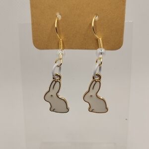White Bunny Earrings